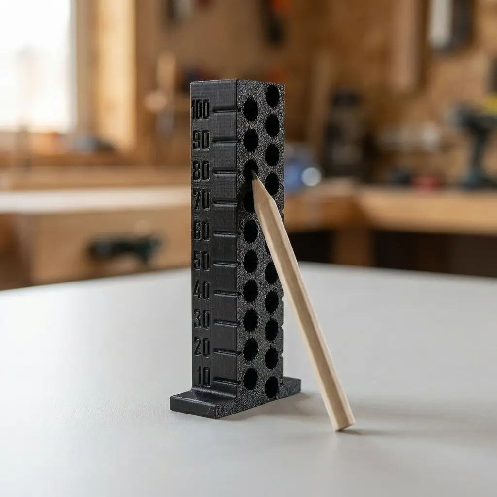 Okrągły ołówek prowadzony przez otwór przymiaru wysokości EXOMOLD