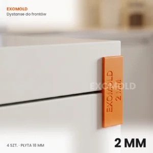 Dystanse do montażu frontów EXOMOLD 2 mm, zestaw 4 szt.