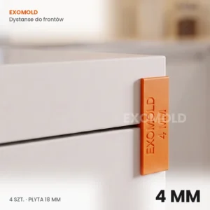 Dystanse do montażu frontów 4 mm, płyta 18 mm – zestaw 4 szt.