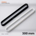 Rozeta wentylacyjna meblowa 300 mm, biała i czarna – EXOMOLD