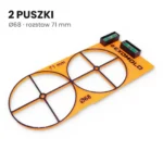 Szablon do puszek elektrycznych Ø68 mm, rozstaw 71 mm – podwójny, 2 puszki - zdjęcie 21