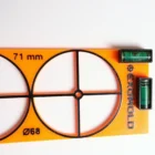 Szablon do puszek elektrycznych Ø68 mm, rozstaw 71 mm – podwójny, 2 puszki - zdjęcie 15