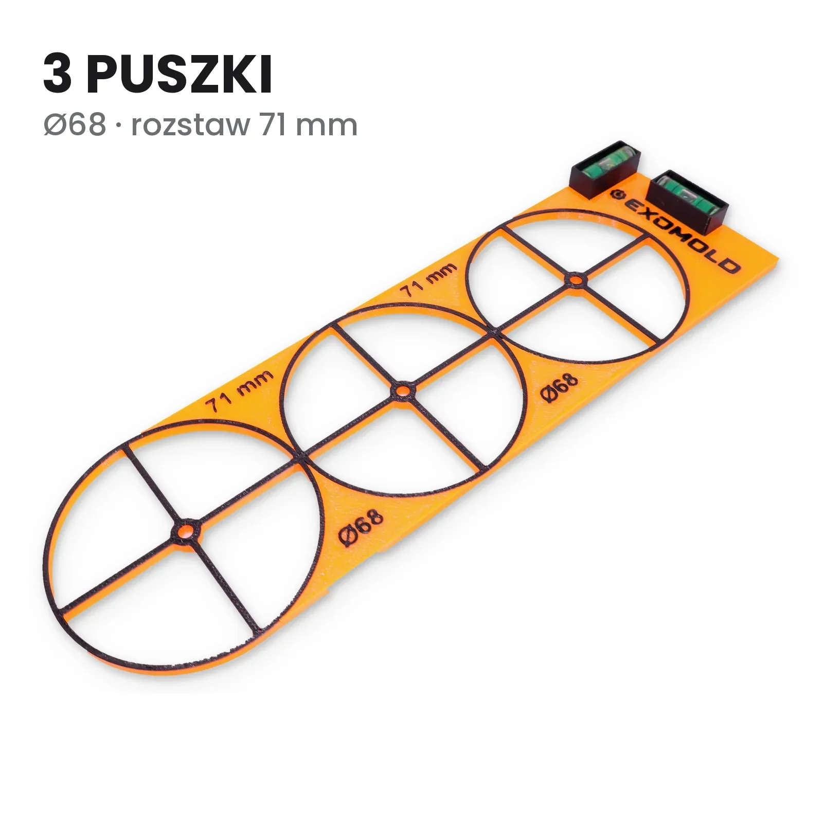 Szablon do puszek EXOMOLD, 3 puszki